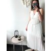 Šaty dlouhé elegantní letní šifonové bez rukávu dámské (S/M ONE SIZE) ITALSKÁ MÓDA IMD22324/DR (Velikost S/M/L, Barva béžová)