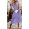 Šaty dlouhé elegantní letní šifonové bez rukávu dámské (S/M ONE SIZE) ITALSKÁ MÓDA IMD22324/DR (Velikost S/M/L, Barva béžová)