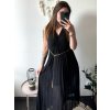 Šaty dlouhé elegantní letní šifonové bez rukávu dámské (S/M ONE SIZE) ITALSKÁ MÓDA IMD22324/DR (Velikost S/M/L, Barva béžová)