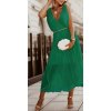 Šaty dlouhé elegantní letní šifonové bez rukávu dámské (S/M ONE SIZE) ITALSKÁ MÓDA IMD22324/DR (Velikost S/M/L, Barva béžová)