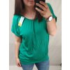 Tunika oversize krátký rukáv dámská nadrozměr (L/XL/2XL ONE SIZE) ITALSKÁ MÓDA IM722073/DR (Velikost XL/2XL, Barva zelená)