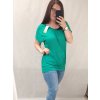 Tunika oversize krátký rukáv dámská nadrozměr (L/XL/2XL ONE SIZE) ITALSKÁ MÓDA IM722073/DR (Velikost XL/2XL, Barva zelená)