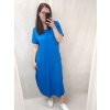 Šaty dlouhé maxi letní volnočasové krátký rukáv dámské viskoza (L/XL/2XL/3XL ONE SIZE) ITALSKÁ MÓDA IMD22382/DR (Velikost 2XL/3XL, Barva žlutá hořčicová)