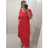 Šaty dlouhé maxi letní volnočasové krátký rukáv dámské viskoza (L/XL/2XL/3XL ONE SIZE) ITALSKÁ MÓDA IMD22382/DR (Velikost 2XL/3XL, Barva žlutá hořčicová)