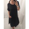 Šaty dlouhé maxi letní volnočasové krátký rukáv dámské viskoza (L/XL/2XL/3XL ONE SIZE) ITALSKÁ MÓDA IMD22382/DR (Velikost 2XL/3XL, Barva žlutá hořčicová)