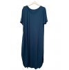 Šaty dlouhé maxi letní volnočasové krátký rukáv dámské viskoza (L/XL/2XL/3XL ONE SIZE) ITALSKÁ MÓDA IMD22382/DR (Velikost 2XL/3XL, Barva žlutá hořčicová)