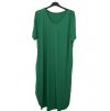 Šaty dlouhé maxi letní volnočasové krátký rukáv dámské viskoza (L/XL/2XL/3XL ONE SIZE) ITALSKÁ MÓDA IMD22382/DR (Velikost 2XL/3XL, Barva žlutá hořčicová)