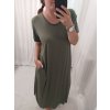 Šaty dlouhé maxi letní volnočasové krátký rukáv dámské viskoza (L/XL/2XL/3XL ONE SIZE) ITALSKÁ MÓDA IMD22382/DR (Velikost 2XL/3XL, Barva žlutá hořčicová)