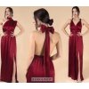 Šaty dlouhé saténové s variabilním zavazováním letní dámské  (S/M/L ONE SIZE) ITALSKÁ MÓDA IMM2250677/DR (Velikost M/L, Barva zelená)