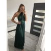 Šaty dlouhé saténové s variabilním zavazováním letní dámské  (S/M/L ONE SIZE) ITALSKÁ MÓDA IMM2250677/DR (Velikost M/L, Barva zelená)