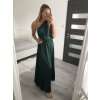 Šaty dlouhé saténové s variabilním zavazováním letní dámské  (S/M/L ONE SIZE) ITALSKÁ MÓDA IMM2250677/DR (Velikost M/L, Barva zelená)