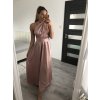 Šaty dlouhé saténové s variabilním zavazováním letní dámské  (S/M/L ONE SIZE) ITALSKÁ MÓDA IMM2250677/DR (Velikost M/L, Barva zelená)