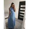 Šaty dlouhé saténové s variabilním zavazováním letní dámské  (S/M/L ONE SIZE) ITALSKÁ MÓDA IMM2250677/DR (Velikost M/L, Barva zelená)