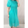 Šaty žabičkované krátký rukáv dámské nadrozměr (XL/2XL ONE SIZE) ITALSKÁ MÓDA IMWQ22030/DR (Velikost XL/2XL, Barva Černá)