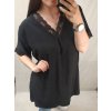 Tunika krátký rukáv dámská nadrozměr  (3XL/4XL ONE SIZE) ITALSKÁ MÓDA IMWQ22034/DR (Velikost 3XL/4XL, Barva bílá)