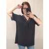 Tunika krátký rukáv dámská nadrozměr  (3XL/4XL ONE SIZE) ITALSKÁ MÓDA IMWQ22034/DR (Velikost 3XL/4XL, Barva bílá)