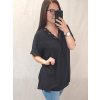 Tunika krátký rukáv dámská nadrozměr  (3XL/4XL ONE SIZE) ITALSKÁ MÓDA IMWQ22034/DR (Velikost 3XL/4XL, Barva bílá)