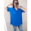Tunika krátký rukáv dámská nadrozměr  (3XL/4XL ONE SIZE) ITALSKÁ MÓDA IMWQ22034/DR (Velikost 3XL/4XL, Barva bílá)