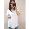 Tunika krátký rukáv dámská nadrozměr  (3XL/4XL ONE SIZE) ITALSKÁ MÓDA IMWQ22034/DR (Velikost 3XL/4XL, Barva bílá)
