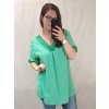 Tunika krátký rukáv dámská nadrozměr  (3XL/4XL ONE SIZE) ITALSKÁ MÓDA IMWQ22034/DR (Velikost 3XL/4XL, Barva bílá)