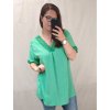 Tunika krátký rukáv dámská nadrozměr  (3XL/4XL ONE SIZE) ITALSKÁ MÓDA IMWQ22034/DR (Velikost 3XL/4XL, Barva bílá)