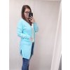 Cardigan pletený tenký jarní dlouhý rukáv dámský nadrozměr (L/2XL ONE SIZE) ITALSKÁ MÓDA IMD21947 (Velikost XL/2XL, Barva fialová)
