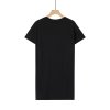 Girl s basic mid long T shirt (1)