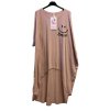 Šaty krátký rukáv dámské oversize (L/XL/2XL ONE SIZE) ITALSKÁ MÓDA IM421401 (Velikost XL/2XL, Barva bílá)