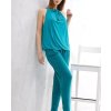 Kalhoty letní dlouhé aladinky icecool dámské (S/M/L ONE SIZE) ITALSKÁ MÓDA IMM22222 (Velikost M/L, Barva Černá)