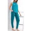 Kalhoty letní dlouhé aladinky icecool dámské (S/M/L ONE SIZE) ITALSKÁ MÓDA IMM22222 (Velikost M/L, Barva Černá)