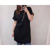 Šaty krátký rukáv s kabelkou dámské nadrozměr (XL/2XL ONE SIZE) ITALSKÁ MÓDA IM422295/DR (Velikost XL/2XL, Barva Černá)