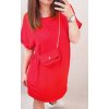 Šaty krátký rukáv s kabelkou dámské nadrozměr (XL/2XL ONE SIZE) ITALSKÁ MÓDA IM422295/DR (Velikost XL/2XL, Barva Černá)