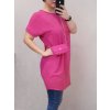 Šaty krátký rukáv s kabelkou dámské nadrozměr (XL/2XL ONE SIZE) ITALSKÁ MÓDA IM422295/DR (Velikost XL/2XL, Barva Černá)