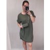 Šaty krátký rukáv s kabelkou dámské nadrozměr (XL/2XL ONE SIZE) ITALSKÁ MÓDA IM422295/DR (Velikost XL/2XL, Barva Černá)