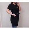 Šaty krátký rukáv s kabelkou dámské nadrozměr (XL/2XL ONE SIZE) ITALSKÁ MÓDA IM422295/DR (Velikost XL/2XL, Barva Černá)