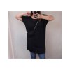 Šaty krátký rukáv s kabelkou dámské nadrozměr (XL/2XL ONE SIZE) ITALSKÁ MÓDA IM422295/DR (Velikost XL/2XL, Barva Černá)