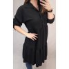 Šaty košilové oversize 3/4 rukáv dámské nadrozměr (2XL/3XL ONE SIZE) ITALSKÁ MÓDA IM422174 (Velikost 2XL/3XL, Barva modrá královská)