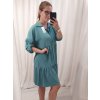 Šaty košilové oversize 3/4 rukáv dámské nadrozměr (2XL/3XL ONE SIZE) ITALSKÁ MÓDA IM422174