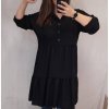 Šaty košilové oversize 3/4 rukáv dámské nadrozměr (2XL/3XL ONE SIZE) ITALSKÁ MÓDA IM422174 (Velikost 2XL/3XL, Barva modrá královská)