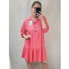 Šaty košilové oversize 3/4 rukáv dámské nadrozměr (2XL/3XL ONE SIZE) ITALSKÁ MÓDA IM422174