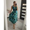 Šaty dlouhé na ramínka icecool s páskem květ  (S/M ONE SIZE) ITALSKá MóDA IMM22577/DR (Velikost S/M/L, Barva Černá)