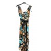 Šaty dlouhé na ramínka icecool s páskem květ  (S/M ONE SIZE) ITALSKá MóDA IMM22577/DR (Velikost S/M/L, Barva Černá)