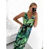 Šaty dlouhé na ramínka icecool s páskem květ  (S/M ONE SIZE) ITALSKá MóDA IMM22577/DR (Velikost S/M/L, Barva Černá)