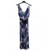 Šaty dlouhé na ramínka icecool s páskem květ  (S/M ONE SIZE) ITALSKá MóDA IMM22577/DR (Velikost S/M/L, Barva Černá)