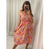 Šaty žabičkované letní na ramínka dámské (S/M ONE SIZE) ITALSKÁ MÓDA IMWG222113/DR (Velikost S/M/L, Barva bílá)