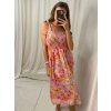 Šaty žabičkované letní na ramínka dámské (S/M ONE SIZE) ITALSKÁ MÓDA IMWG222113/DR (Velikost S/M/L, Barva bílá)