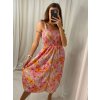 Šaty žabičkované letní na ramínka dámské (S/M ONE SIZE) ITALSKÁ MÓDA IMWG222113/DR (Velikost S/M/L, Barva bílá)