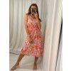 Šaty žabičkované letní na ramínka dámské (S/M ONE SIZE) ITALSKÁ MÓDA IMWG222113/DR (Velikost S/M/L, Barva bílá)