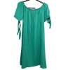 Šaty letní carmen krátký rukáv dámské nadrozměr (XL/2XL ONE SIZEl) ITALSKÁ MÓDA IMD22046/DR (Velikost XL/2XL, Barva modrá královská)