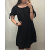 Šaty letní carmen krátký rukáv dámské nadrozměr (XL/2XL ONE SIZEl) ITALSKÁ MÓDA IMD22046/DR (Velikost XL/2XL, Barva modrá královská)